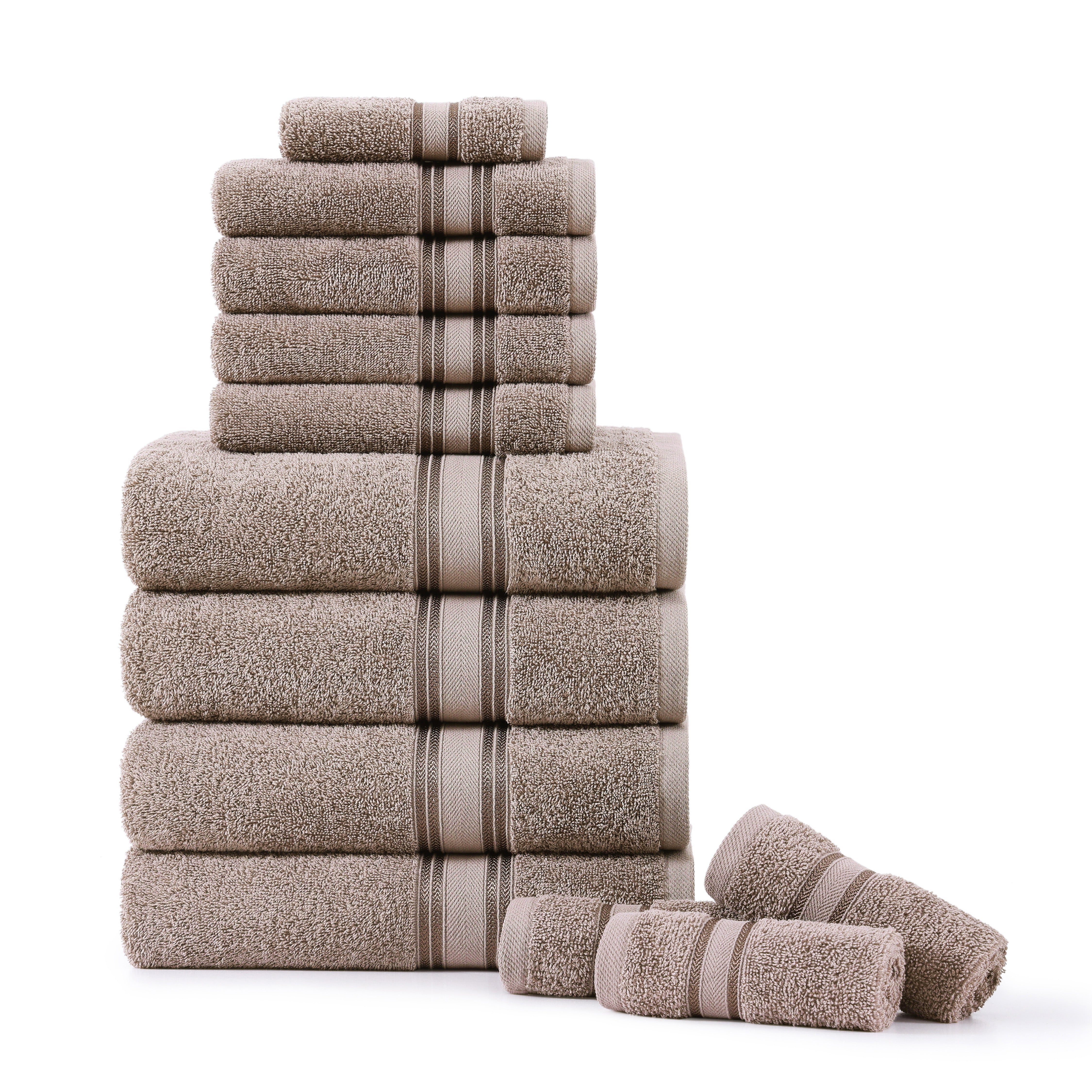 12 Piece 100% Cotton Towel Set 550GSM - Platinum